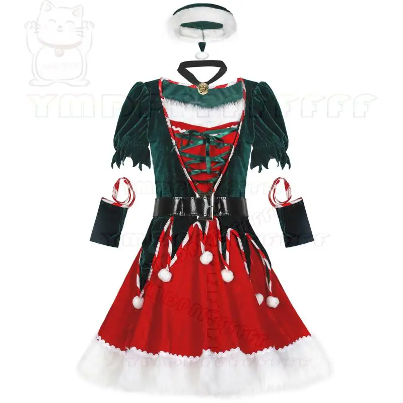 Новое рождественское платье для косплея, популярное для праздничных нарядов для взрослых и женщин.