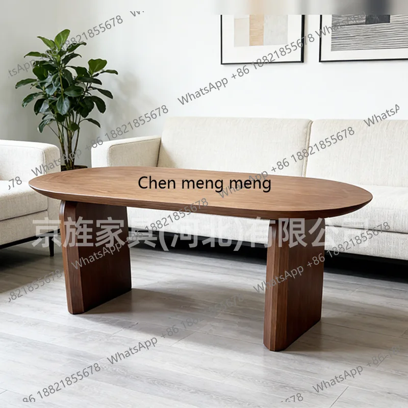 

Wooden island dining table Household oval dining table Simple designer office negotiation table