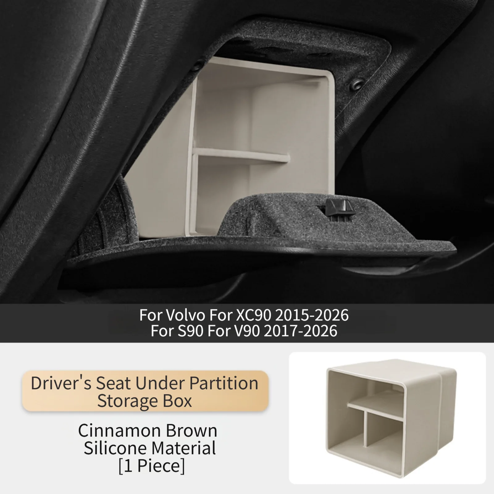 Car Cup Holder Mat For Volvo For XC90 2015-2026 For V90 For S90 2017-2026 Silicone Card Storage Organizer Liner Interior