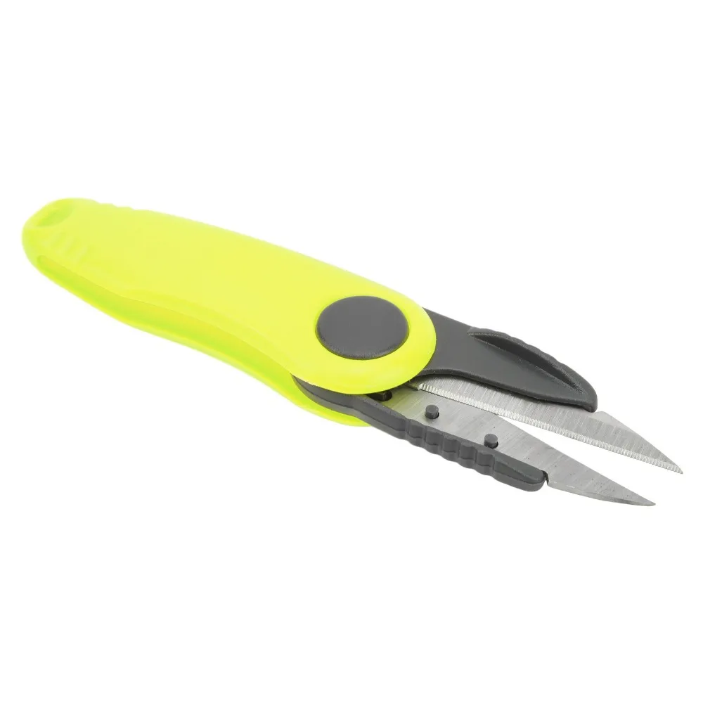 

ABS Mini Badminton Line Scissors Carbon Steel Fluorescent Yellow Shrimp Shaped Scissors Folding Orange Line Cutter