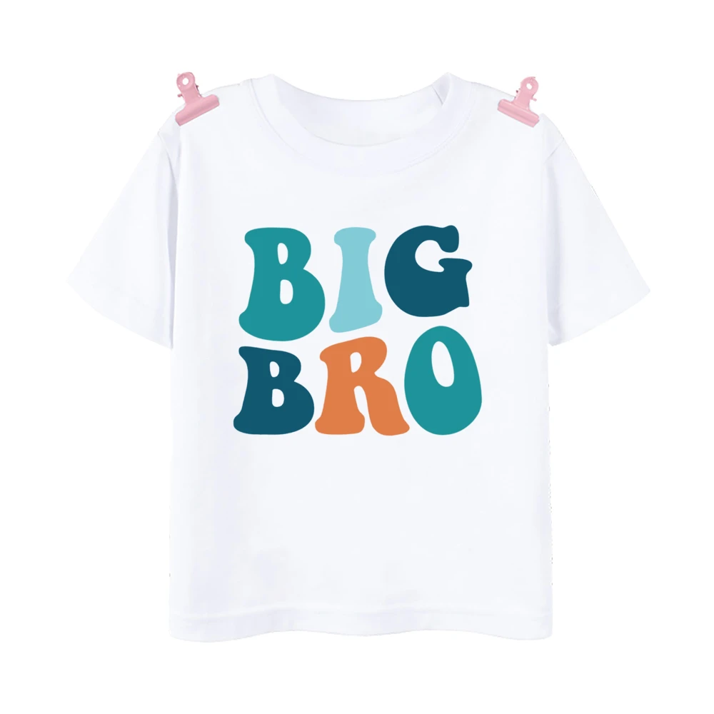 Big Brother Little Brother Family Matching T-shirt Boys Sibling Clothes Kids Short Sleeve Tops Outfit Children Summer Tee Shirts