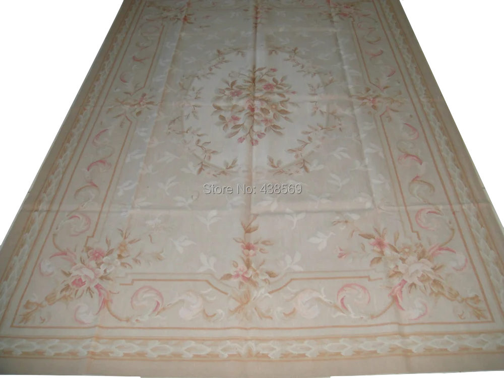 

Free Shipping 6'X9' rugs French Aubusson style 100% hand knotted & New Zealand woolen rugs,special offer for Christmas