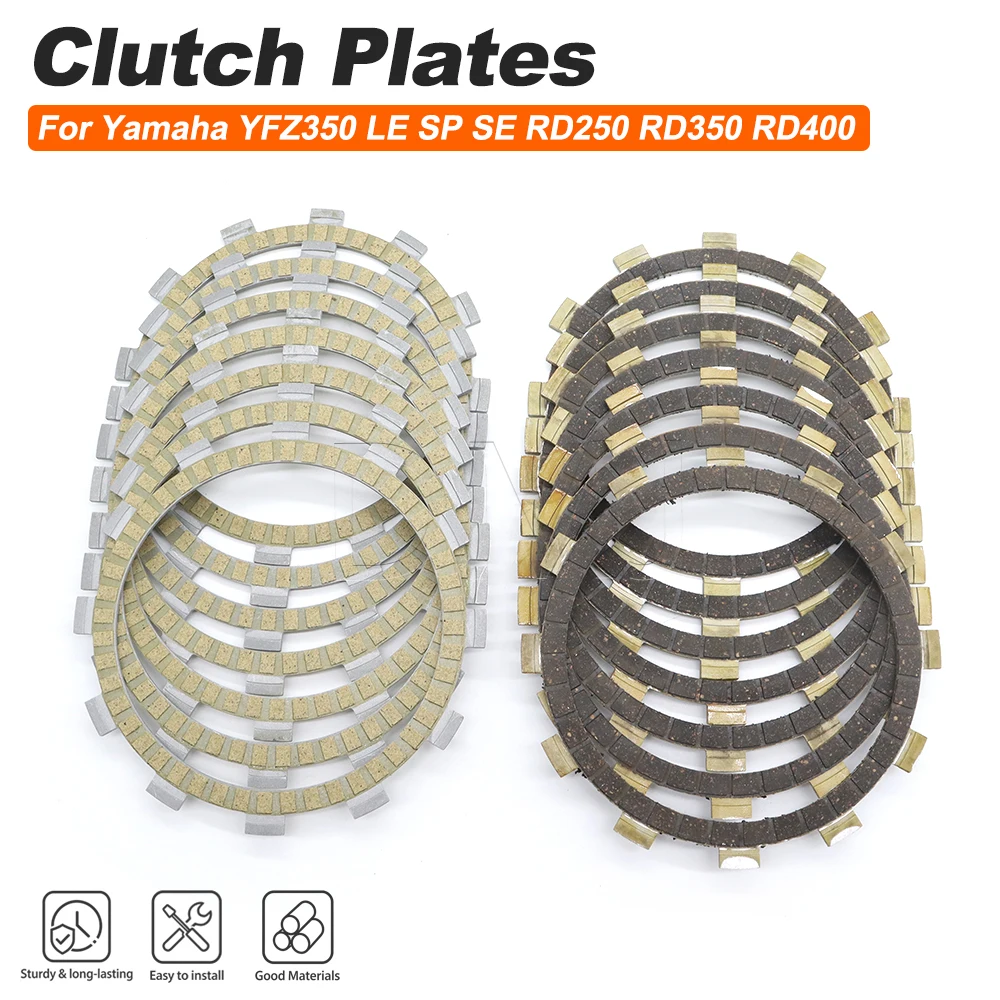 For Yamaha YFZ350 RD250 RD350 RD400 RZ250R RZ350 N F F2 R DT250 DT400 TY250 D E Motorcycle Clutch Plate Friction Disc Kits
