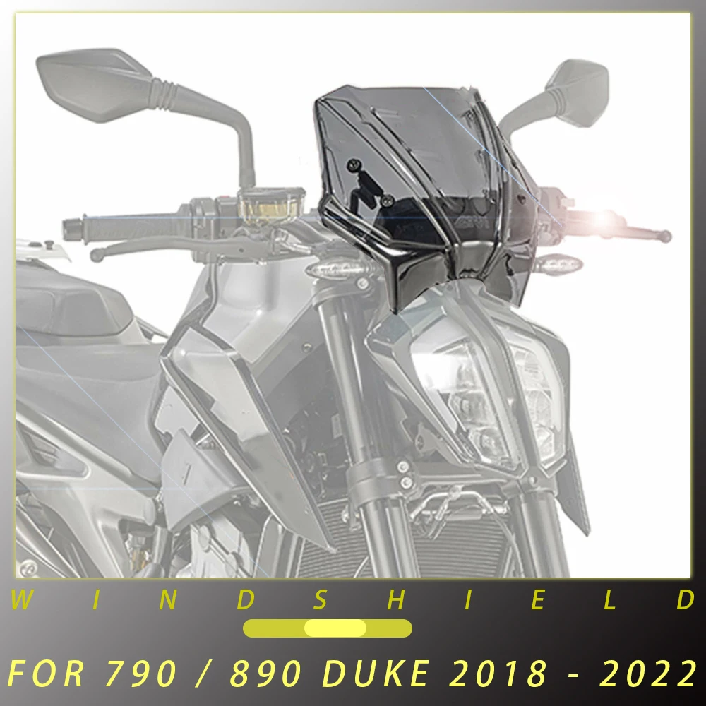 

FOR 790 Duke 890 Duke Motorcycle GIVI Front Fairing Windscreen Windshield Fly Wind Deflector Screen 2018-2022 2021 2020 2019