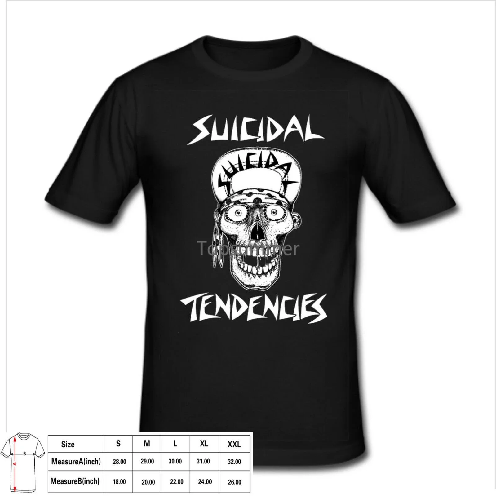 

T Shirt For Men- Suicidal Tendencies Crossover Thrash Band Short Sleeve T Shirt Cotton T Shirts Top Tee