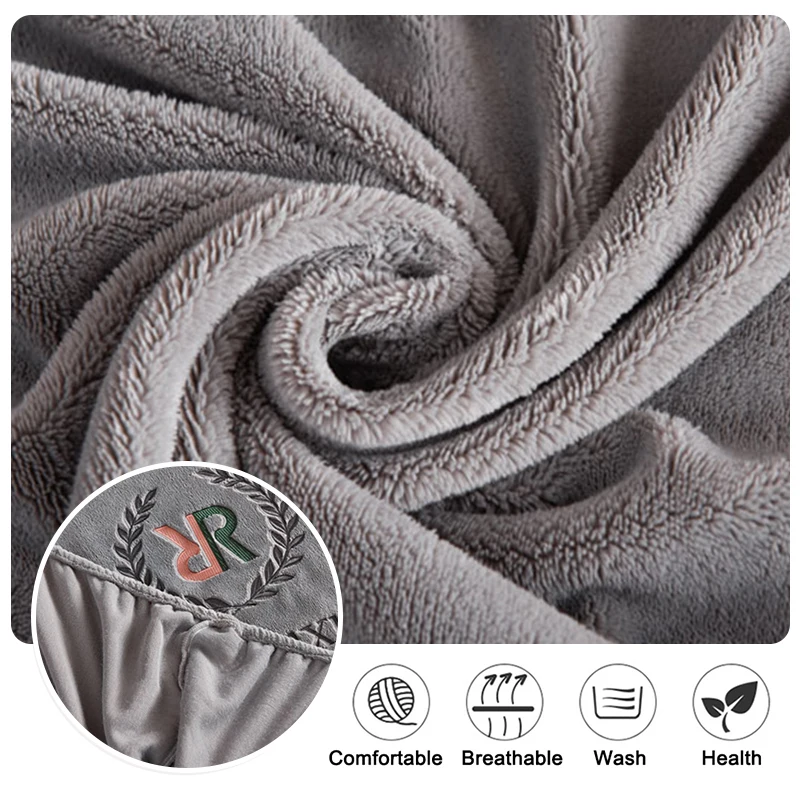Billiger Verdicken Samt Bett Abdeckung Elastische Bettwäsche Set Matratze Abdeckung Weiche Königin König Einfarbig 90/150/x200 Für Wohnkultur – Detail 3