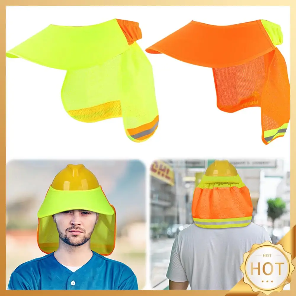 

Hard Hat Sun Shade Hard Hat Sun Shield High Visibility Hard Hat Visor Reflective Neck Protector Wide Brim for Summer