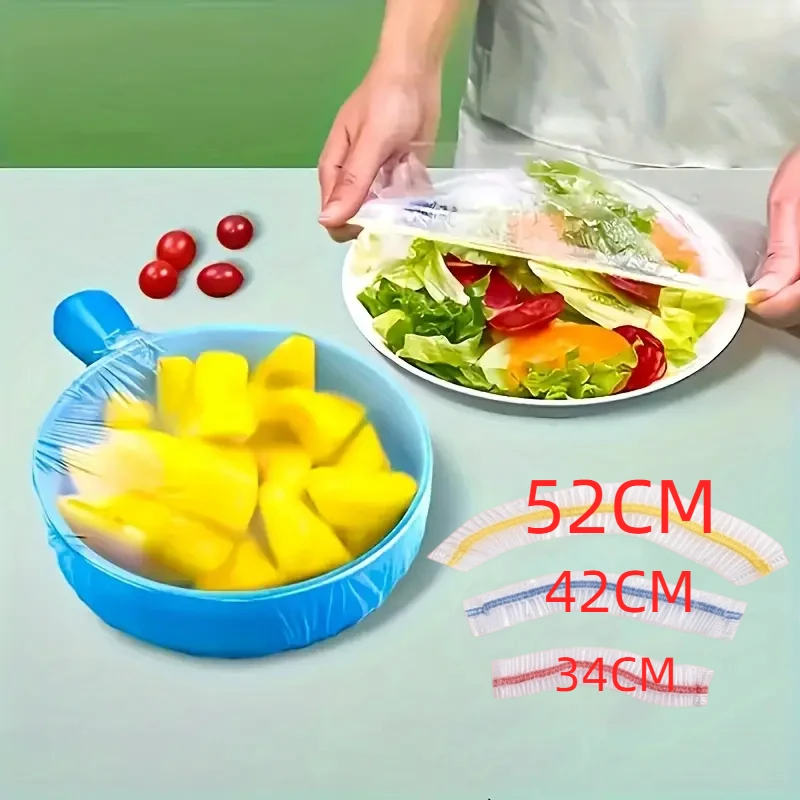 Plastic Bowl Covers Food Cover Dish Covers, Reusable Elastic Stretch Fresh Keeping Bags, Kitchen Dining Plate Bread Proofing