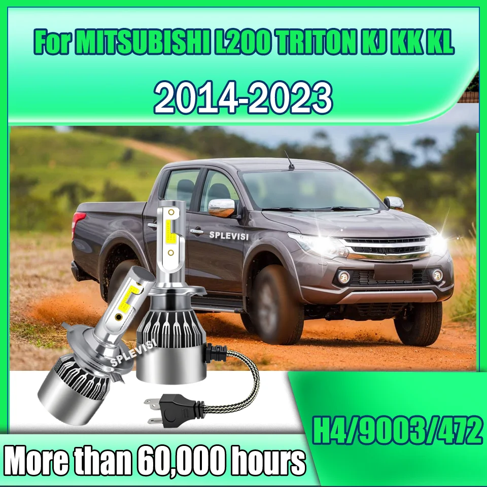 

45W Car LED Headlight H4 472 Light Kit For MITSUBISHI L200 TRITON KJ KK KL 2014 2015 2016 2017 2018 2019-2023 Easy-Replacement