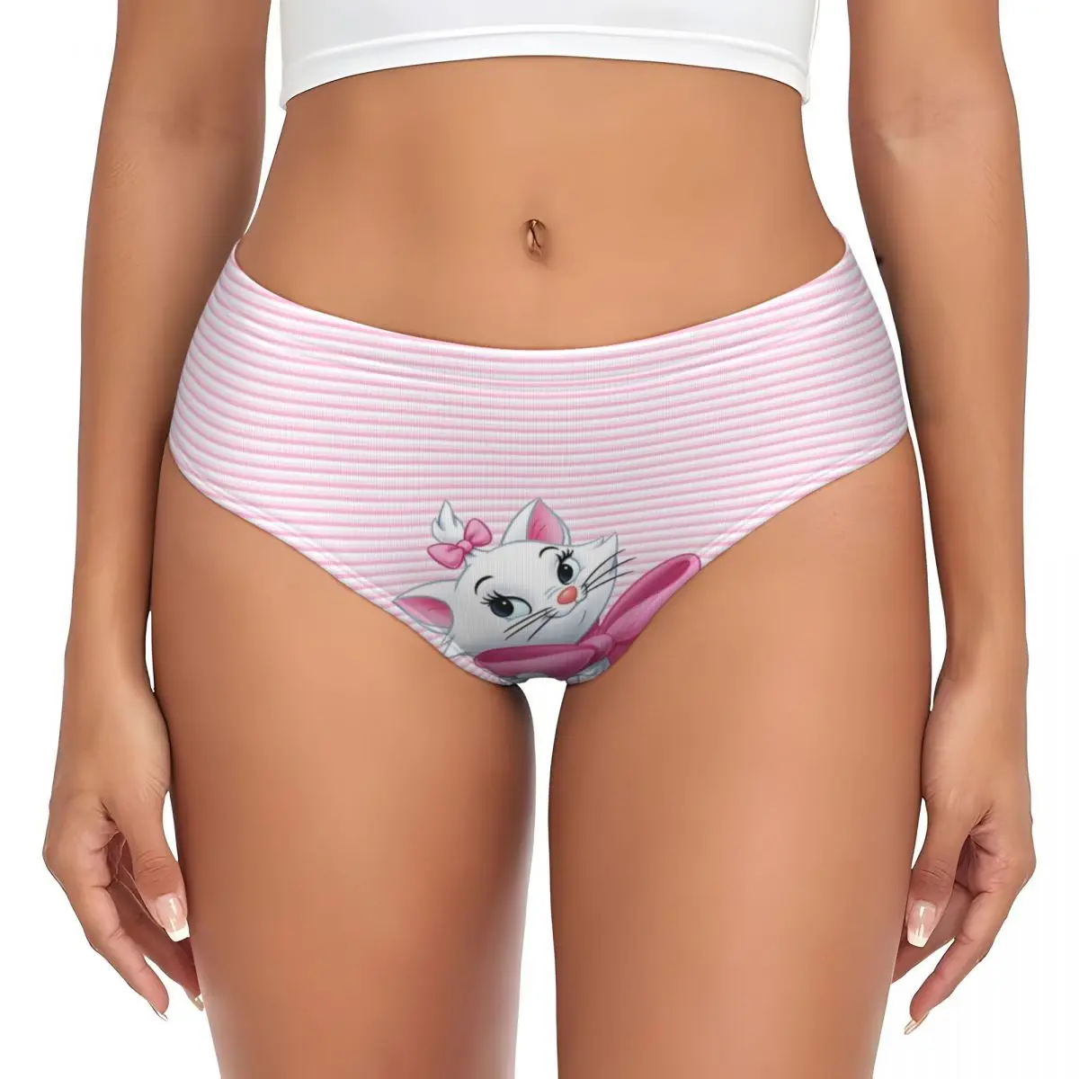 마리 고양이 귀여운 브리프 팬티 여성용 편안한 속옷 맞춤 영화