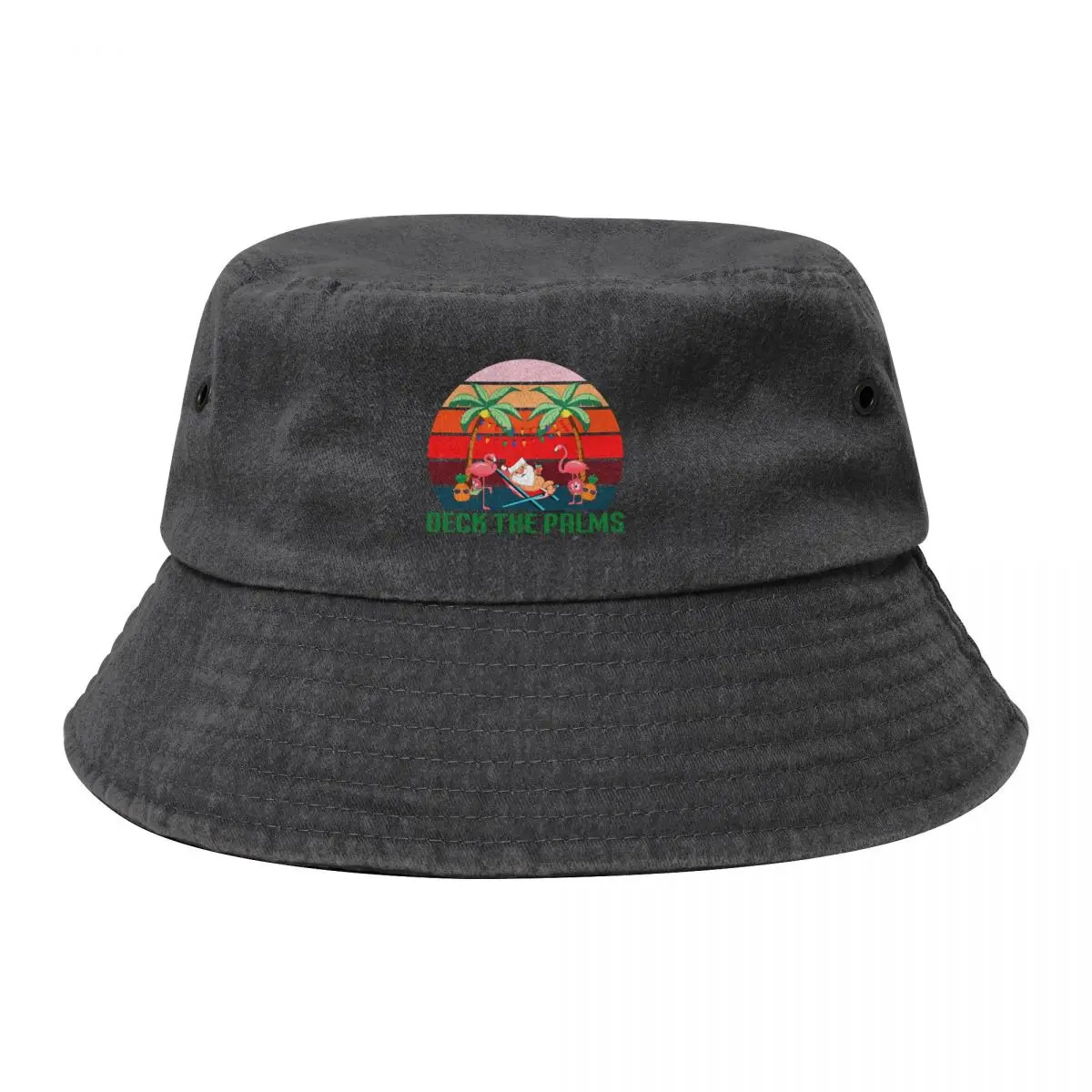 

Deck the palms Bucket Hat Anime Hat beach hat Funny hats Mens Tennis Women's