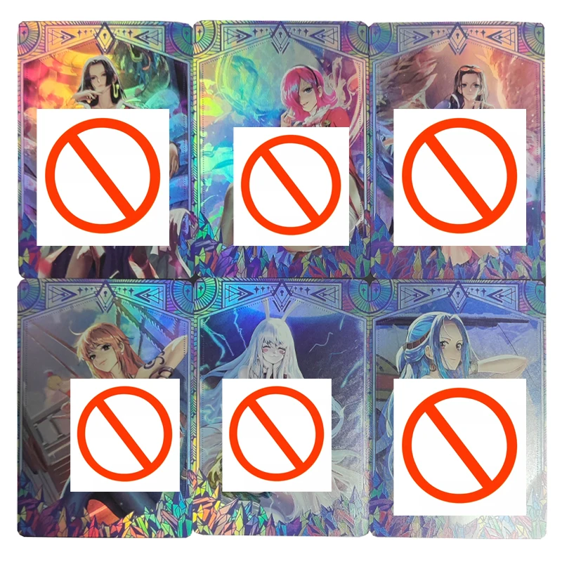 

Набор из 6 шт. (6 шт./компл.) DIY-карточек с персонажами One Piece: Боа Хэнкок, Нами, Нико Робин. Цветные коллекционные карточки для аниме-игр, подарок, игрушка.