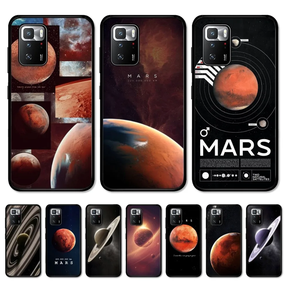 Saturn Mars planet Phone Case For Redmi Note 4 X 5 A 6 7 8 Pro T 9 Pro 9S 10 Pro 11 Pro 11S 11Epro PocoM3pro