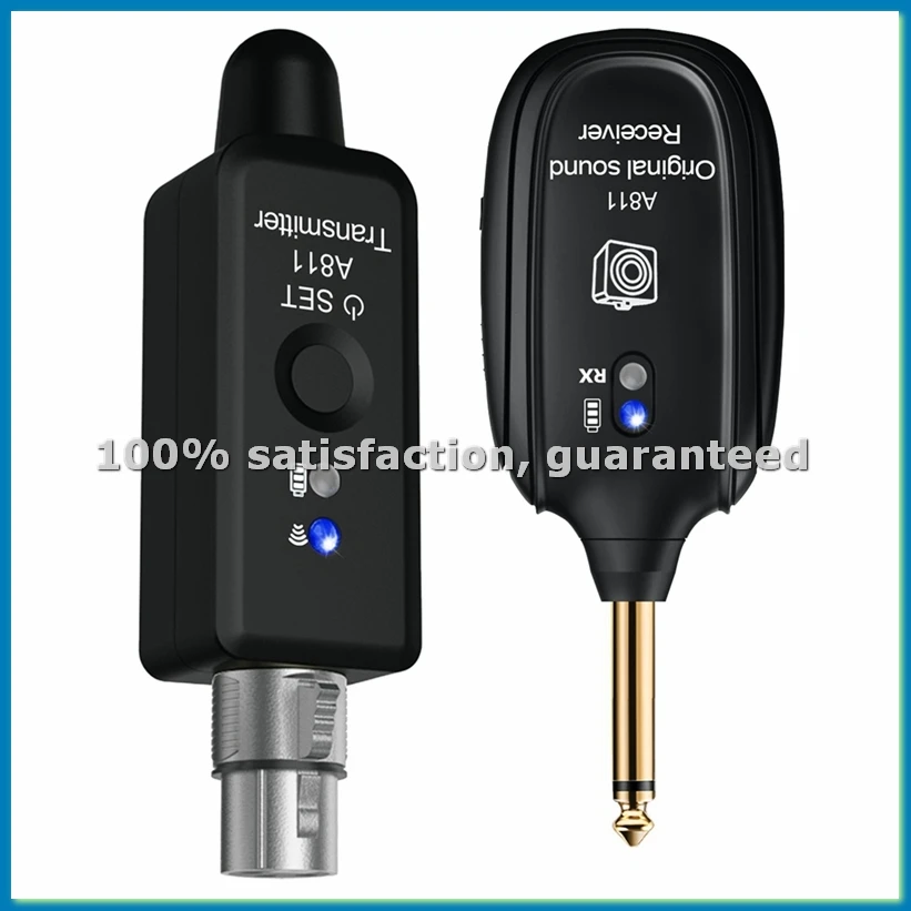 

Беспроводная система передачи данных 2.4G для динамического 48В конденсаторного микрофона, преобразующая проводной микрофон XLR в беспроводной - ABHG