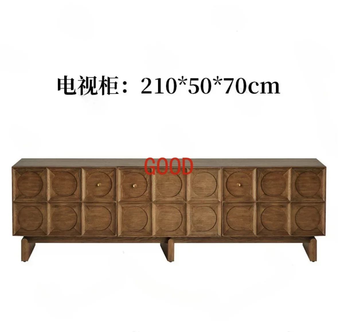 Mueble lateral de madera maciza retro rural americano