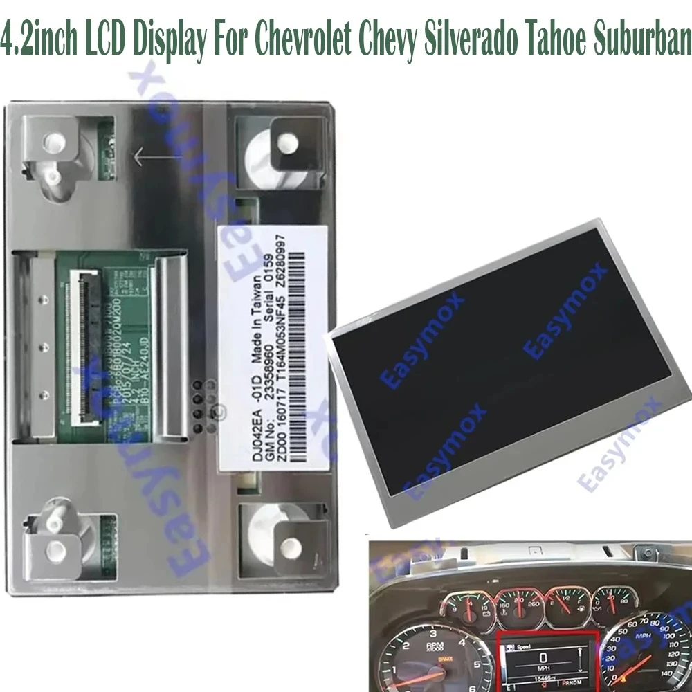 

4.2inch LCD Display For Chevrolet Chevy Silverado Tahoe Suburban Speedometer Instrument Cluster Gauge 2014-2018 DJ042EA-01D