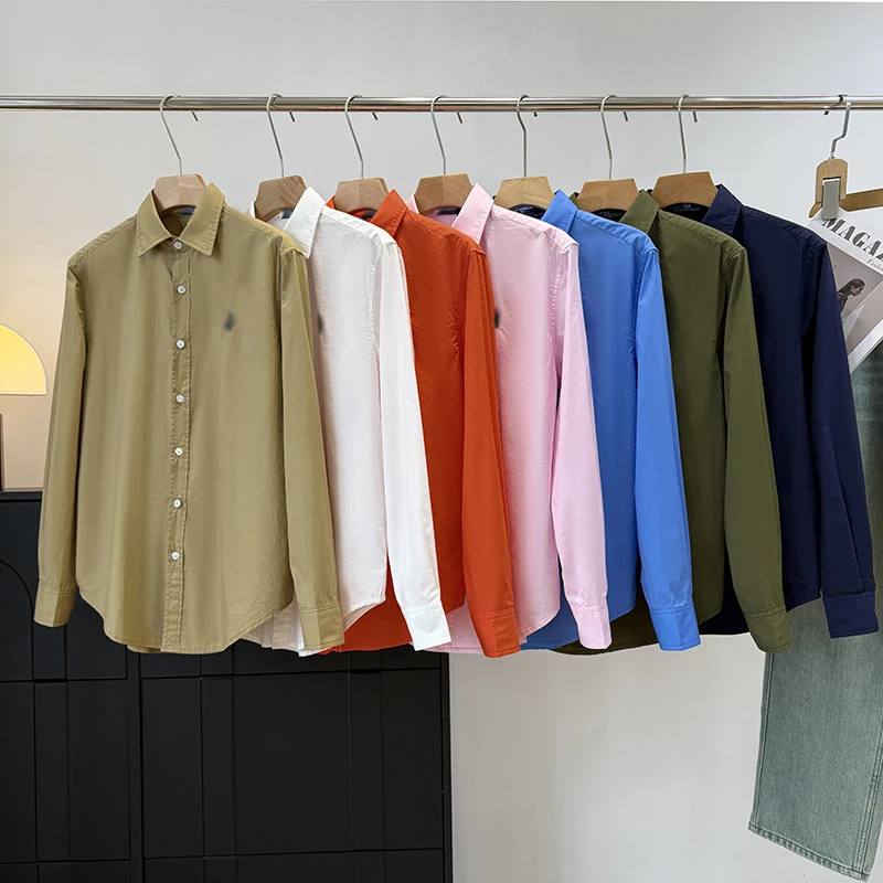 

Classic Embroidered Loose Long Sleeve Shirt Collared Top for Women Casual Style Spring 2026 New Arrival Fashionable Upperwear