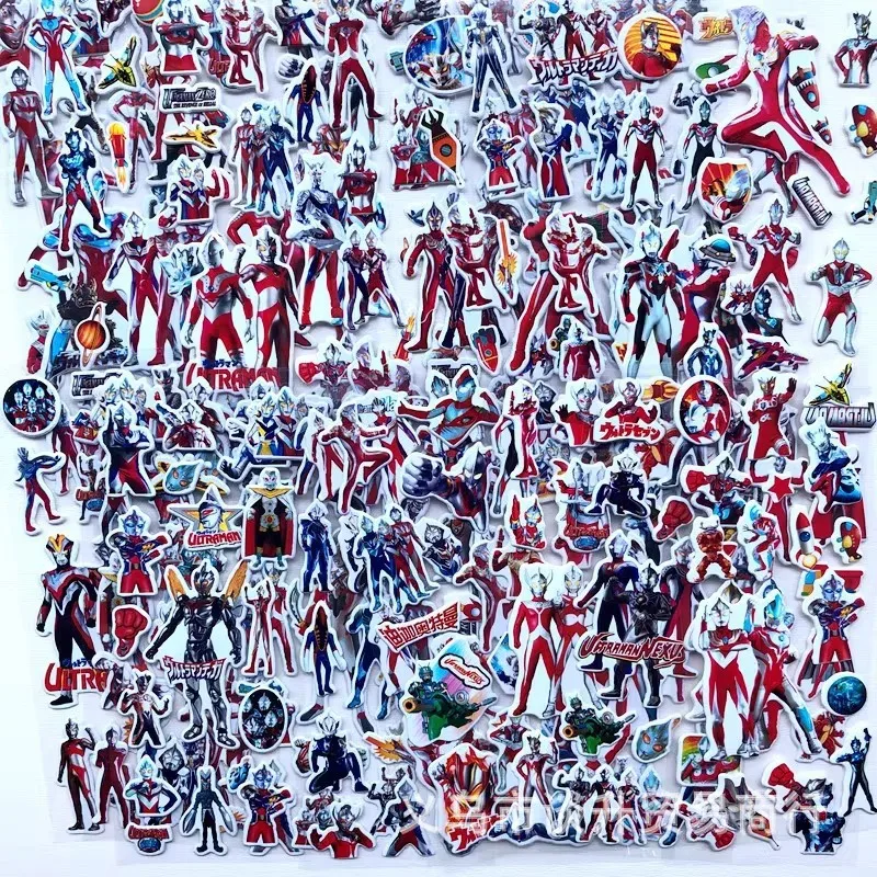 10pcs Cartoon Ultraman 3D Bubble Stickers - Anime Cartoon PVC Relief Decals for Kids DIY Phone Laptop Water Bottle Decoration