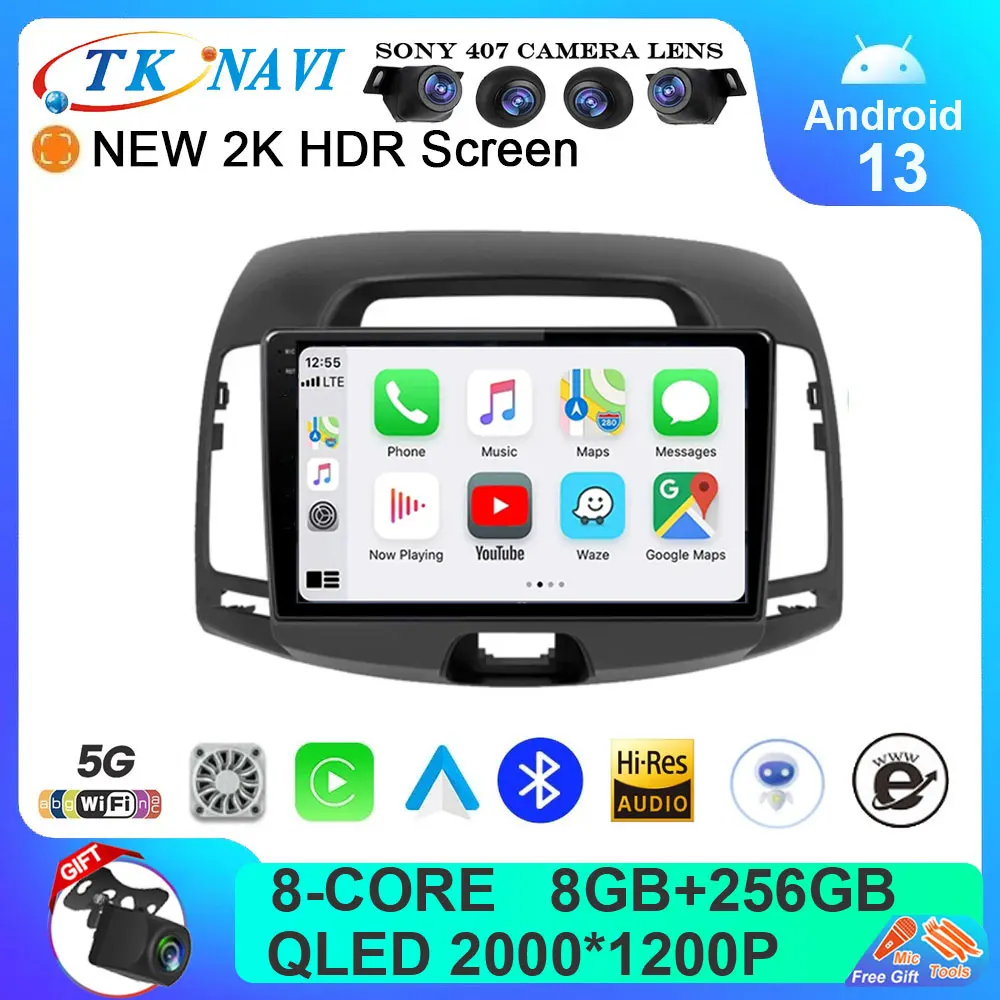 

Android 13 For Hyundai Elantra 4 HD 2006 - 2012 Car Radio Multimedia Video Player Navigation Stereo No 2din 2 Din DVD GPS WIFI