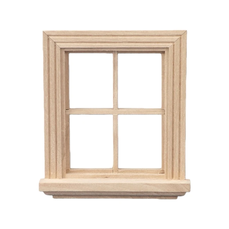

Unpainted 1/12 Scale Model House Window For Custom Decoration Projects And Architectural Displays 15UB