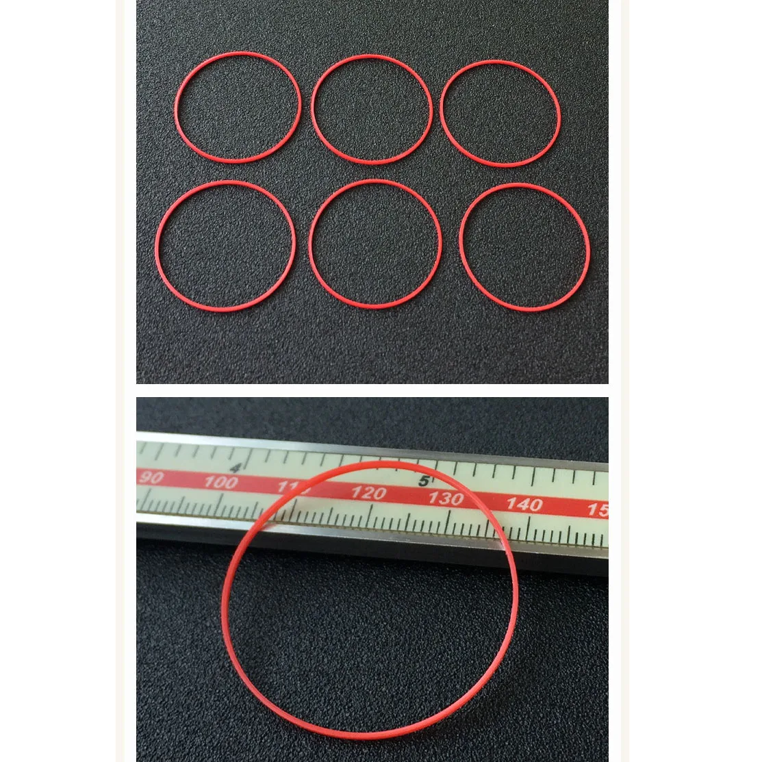 ساعة حمراء الغطاء الخلفي مقاوم للماء I-حلقة سميكة 0.6 مللي متر الارتفاع 0.9 مللي متر 16 مللي متر-42 مللي متر الغطاء الخلفي طوقا حلقة لإحكام الإغلاق أداة إصلاح أجزاء #2