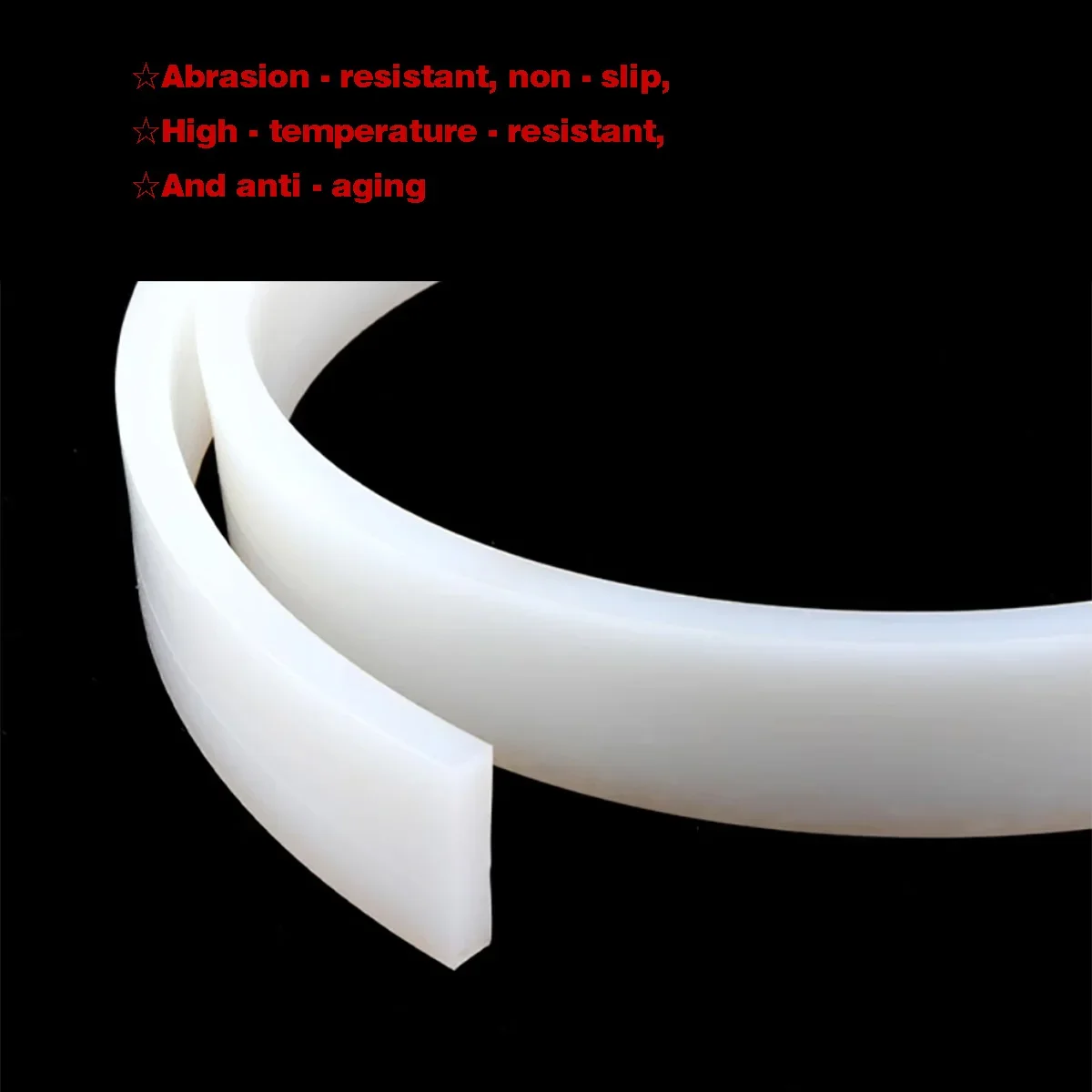 1m Square Silicone Rubber Strip, High Temp Oil Resistant Sealing Gasket 4/5/6/8-30mm