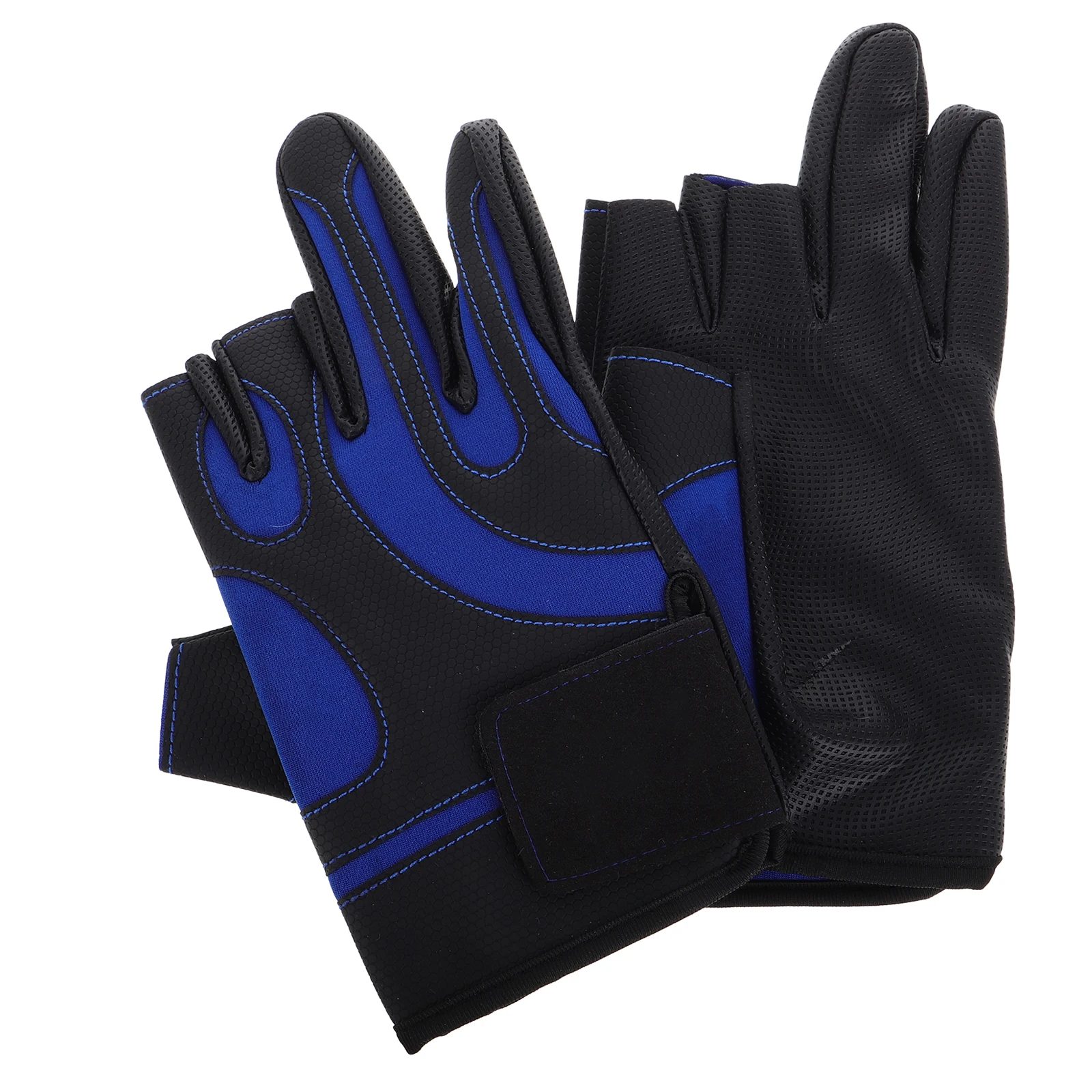 

1Pair Anti Slip Fishing Gloves Threefinger Design Glow Luminous Pattern Night Outdoor Fishing Gear for Men Women