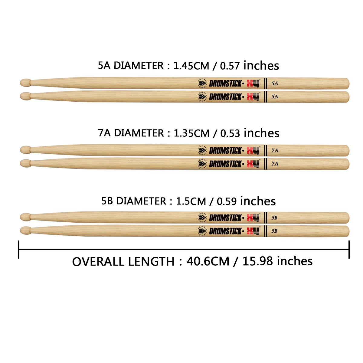 XY- A pair Professional 5A7A5B MapleWood Drum Sticks with Skull Carving Design - Durable Drumsticks for Drummers, Live Perfor image 5