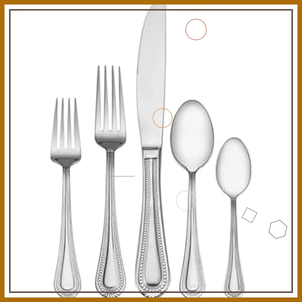 

Набор столовых приборов из нержавеющей стали на 65 предметов для 12 персон, включает 5 сервировочных инструментов, полированные приборы, пригодные для мытья в посудомоечной машине