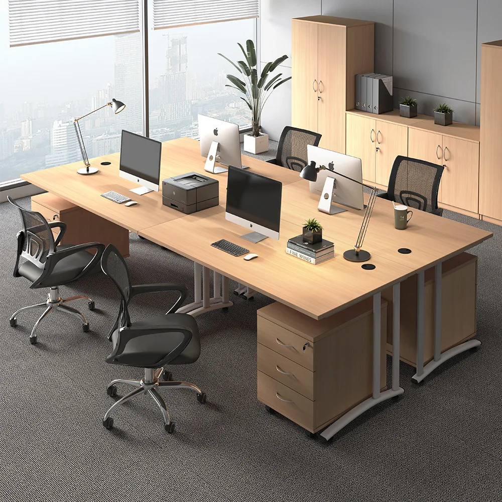 Desk Staff Single 4-person Combination Business Computer Desktop Home Training Desk Modern Staff