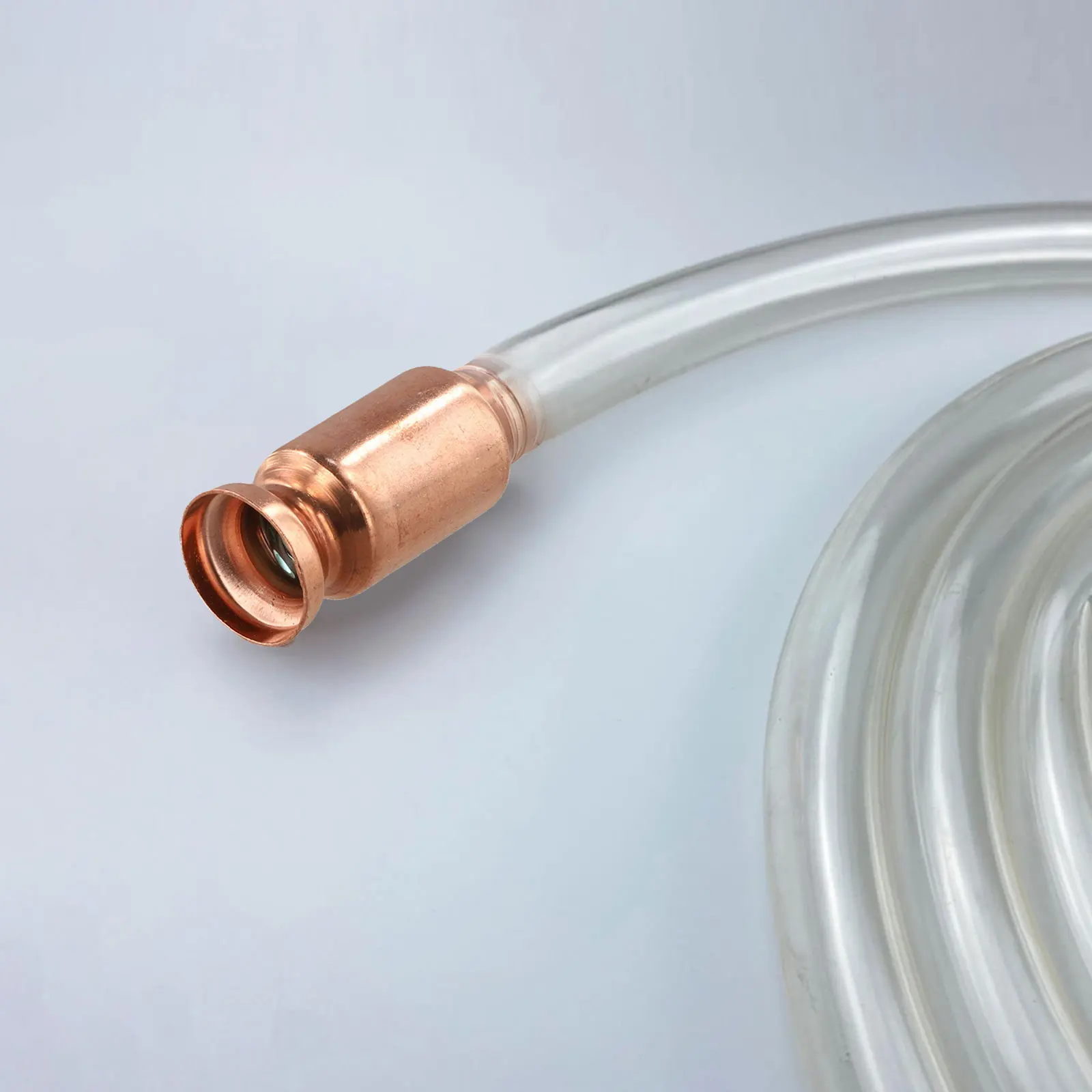 1pc Copper Siphon Filler Pipe For Safely Pumps Water Fuels Paints Copper 0.59in Self-priming Oil Pipe Pumpor Head Accessories