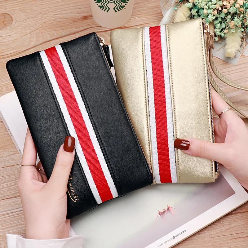 

Fashion Women Long Wallet Soft PU Leather Female Zipper Coin Purse Phone Pocket Credit Card Holder Ladies Clutch Money Bag