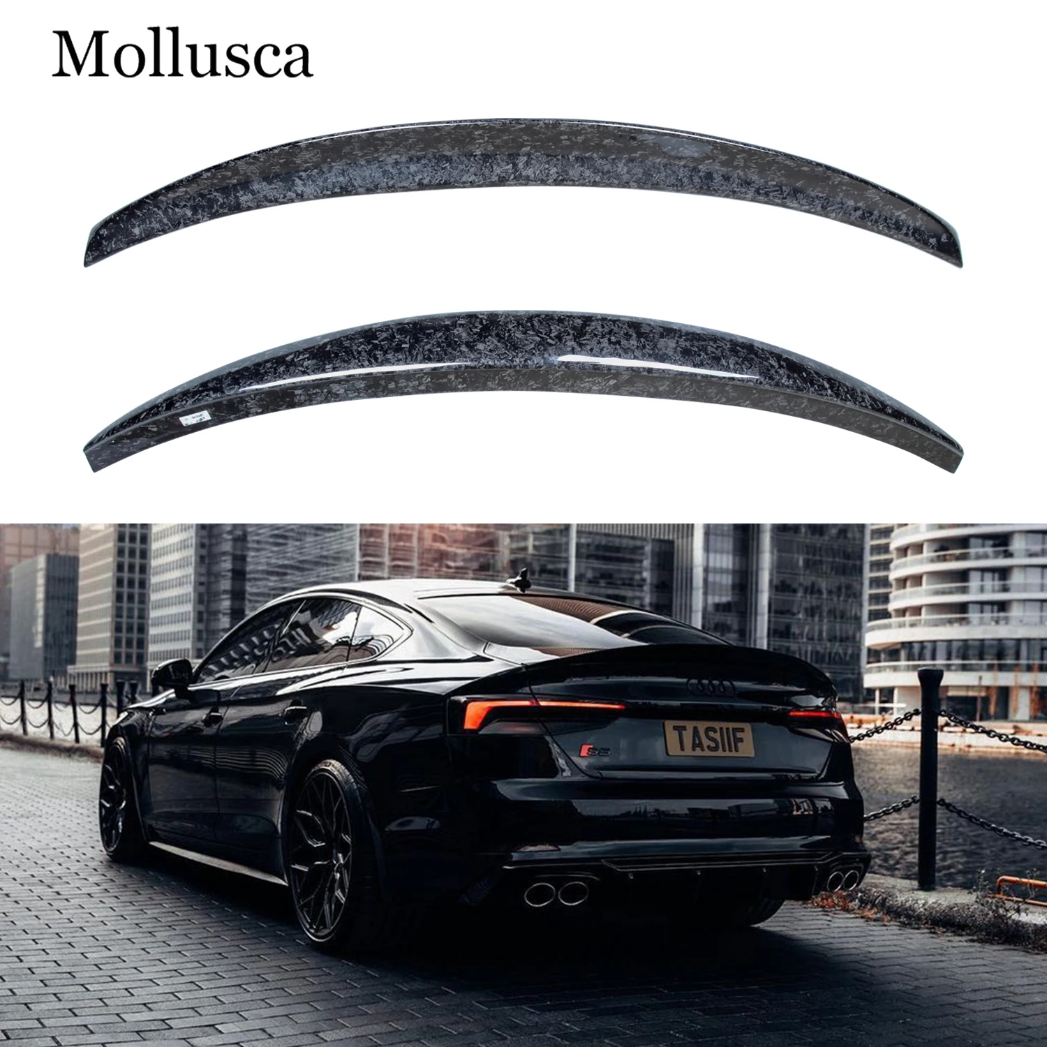 

For AUDI A5 S5 RS5 B9 4Door Sportback HK Style Forged Carbon fiber Rear Spoiler Trunk Wing 2016-2025