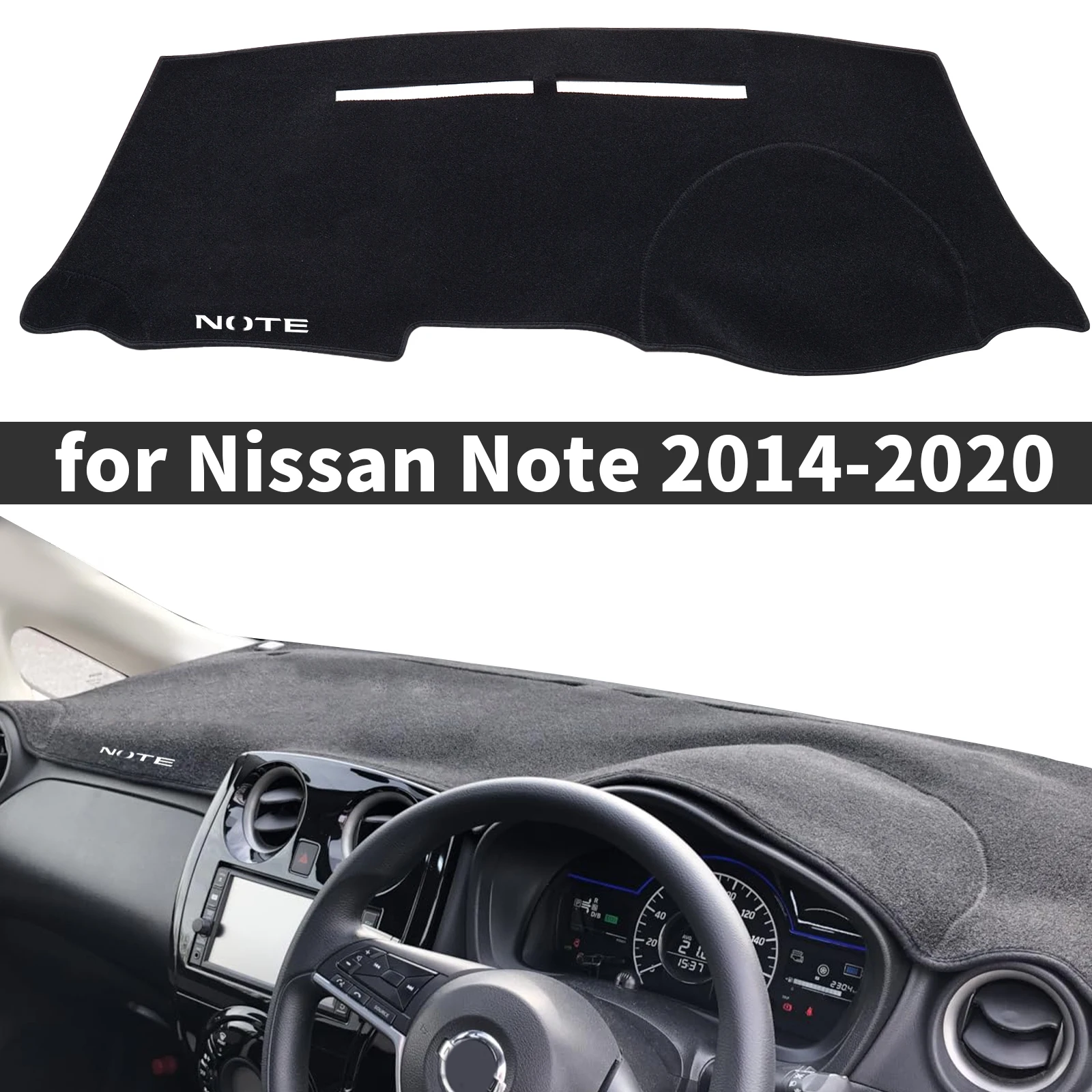 يصلح لنيسان ملاحظة E12 2014 2015 2016 2017-2020 سيارة داشمات ظلة داشمات غطاء لوحة القيادة وسادة واقية السجاد الملحقات #1