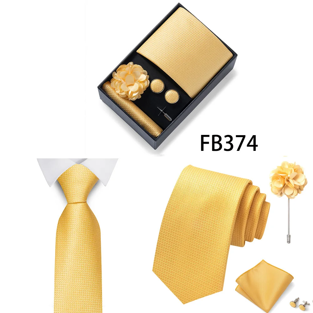 Erstklassige Weihnachtsgeschenkbox mit grauem Aufdruck, Krawatten, Einstecktuch, Manschettenknöpfe, Brosche, Set für Herren, Anzug, Accessoires, passend für die Gruppe – Detail 20