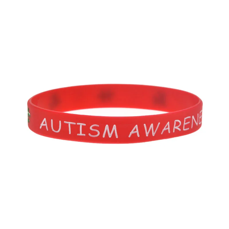 Bracelet en silicone 1PC/5P pour la sensibilisation à l'autisme, avec inscription LOVE ACCEPT UNDERSTAND, bracelet médical en caoutchouc, bracelets de charité