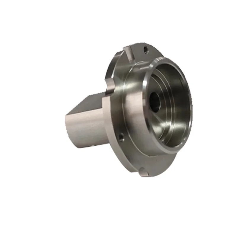 CNC stainless steel precision machining mechanical bushing / flange hardware parts