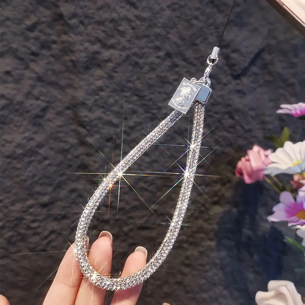 

Luxury Keychain Rhinestone Phone Lanyard Bright Bling Bling Diamond Crystal Anti-lost Rope Neck Hanging Cord Phone Accessories