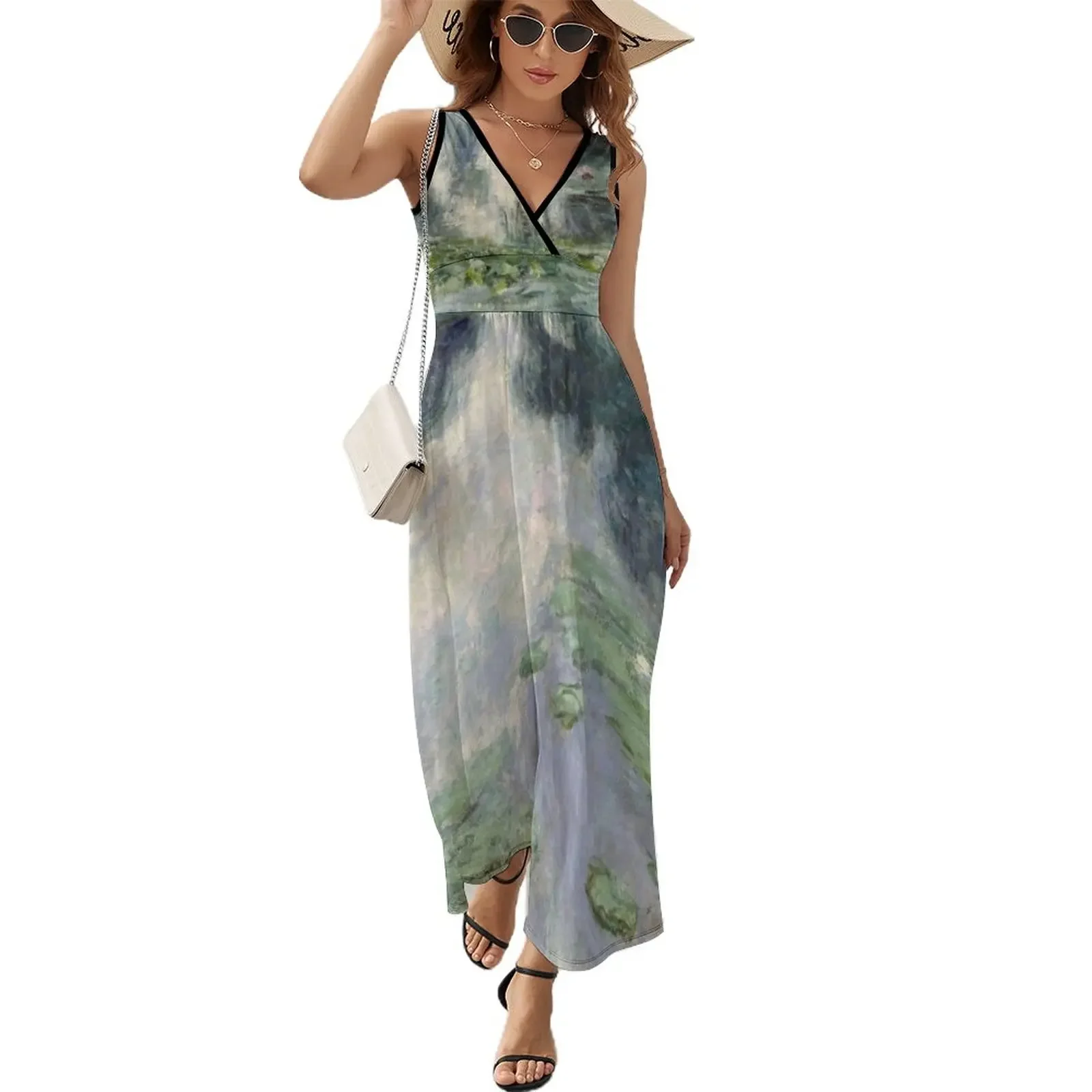 

Claude Monet - Pond with Water Lilies Sleeveless Dress summer dresses for women 2024 women's clothing korea stylish