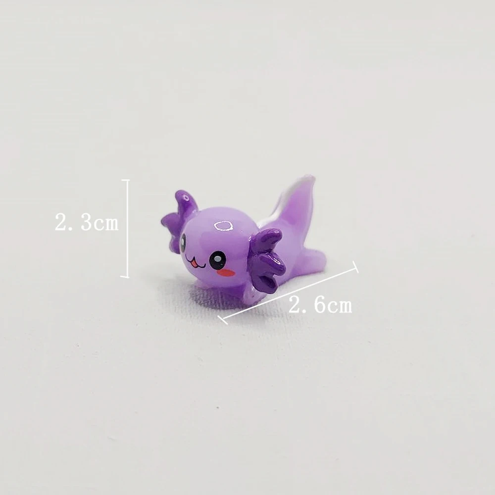 5/10 buah patung miniatur Axolotl Resin campuran Mini, ornamen taman peri, dekorasi kerajinan DIY tanaman pot lanskap mikro