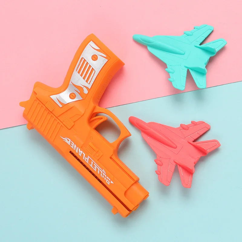 Catapult Airplane Launcher Pistol for Kids, Outdoor Sports Toys, Birthday Party Favor, Giveaway Pinata Filler Gift, 4 Pack