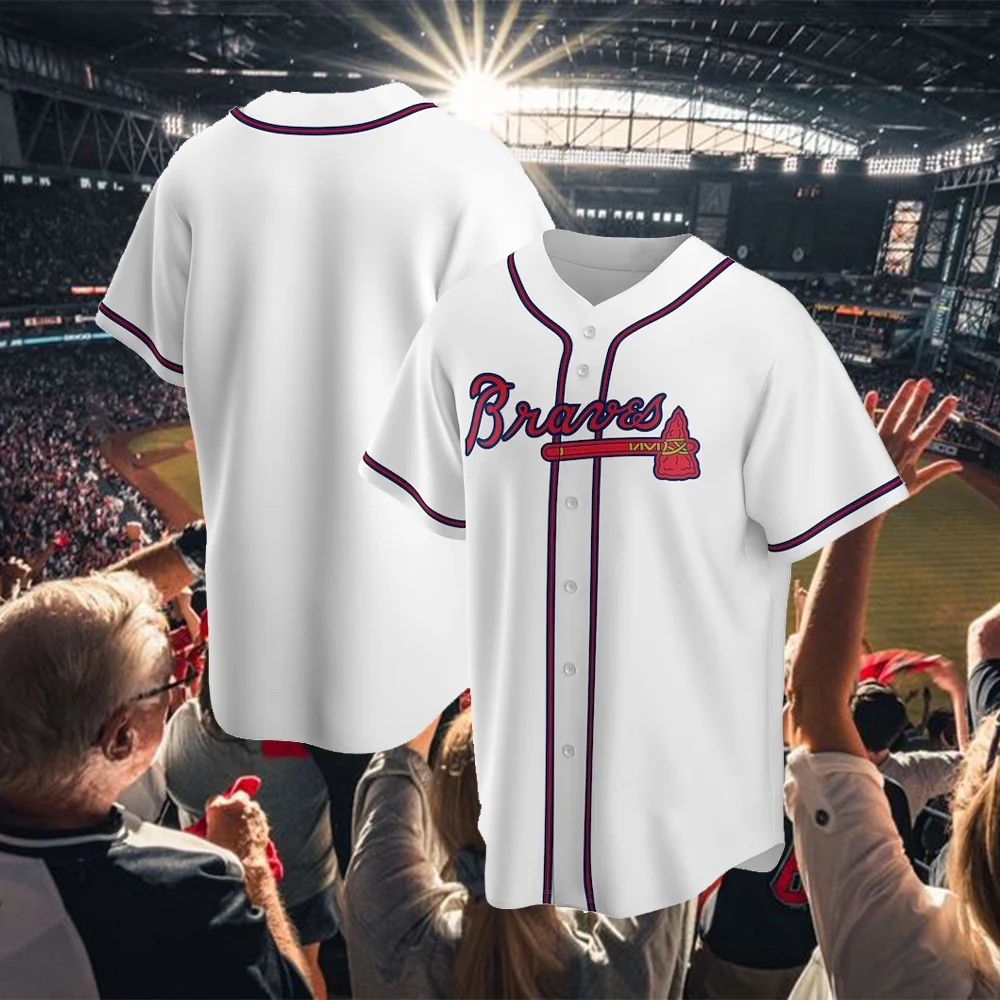 New Atlanta Braves Baseball Jersey Jersey Summer New Fashion 3D Printing Adult and Child Fashion Trend Baseball Jersey