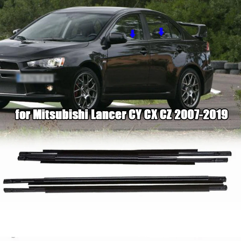 Car Side Window Rubber Weatherstrip Window Glass Waterproof Pressure Sealing Strip For Mitsubishi Lancer CY CX CZ 2007-2019