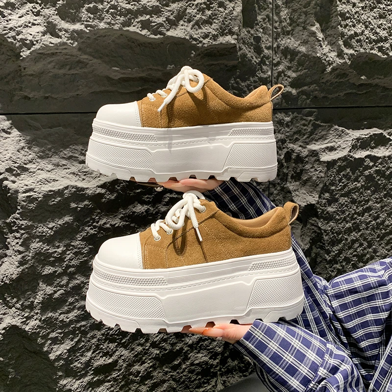 

8cm Women Shoes Autumn Female Footwear Clogs Platform Fall Dress New Dad Shoes Woman 2026 Female Footwear Autumn Clogs Platform
