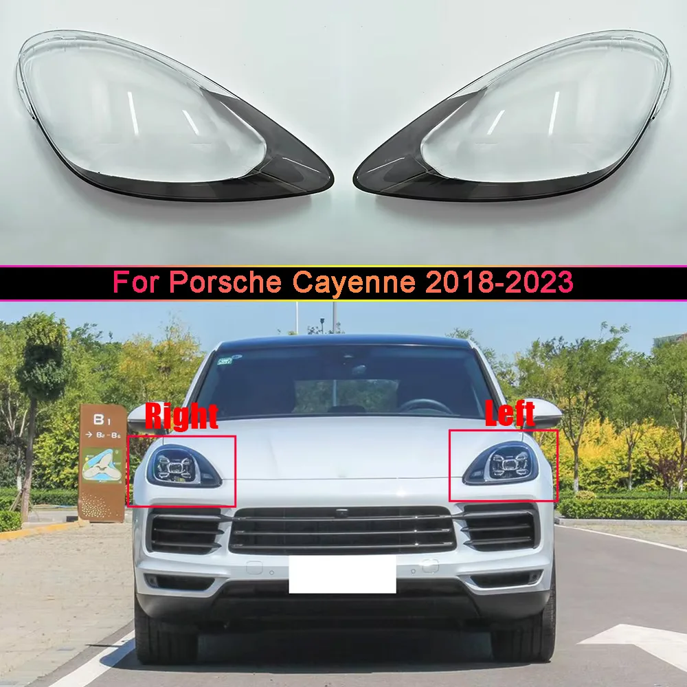 

For Porsche Cayenne 2018 2019 2020 2021 2022 2023 Headlight Transparent Cover Lampshade Head Lamp Headlamp Shell Lens Plexiglass