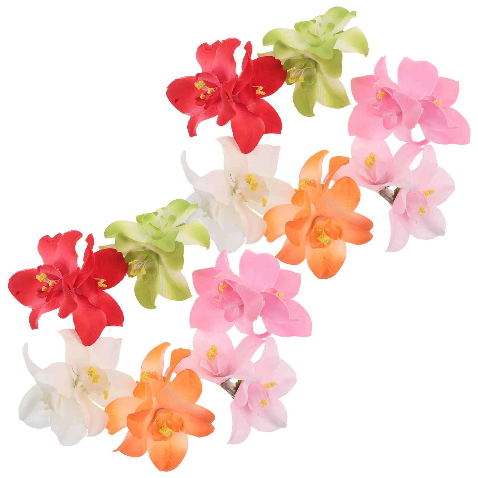 

12 шт. заколок для волос с искусственными цветами в богемном стиле, легкие цветочные заколки для женщин и девочек, для пляжного отдыха, вечеринок и повседневной носки