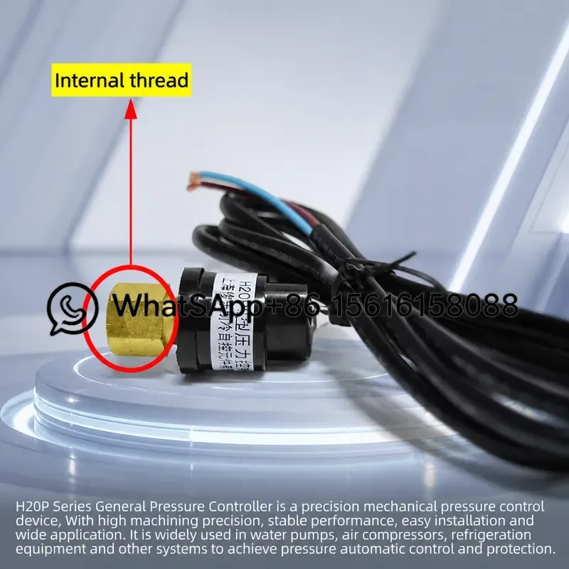 H20PS Pressure Switch Controller 0.1MPA Off 0.35MPA On Air Compressor Pump Control Valve Sensor for Water Gas Industrial