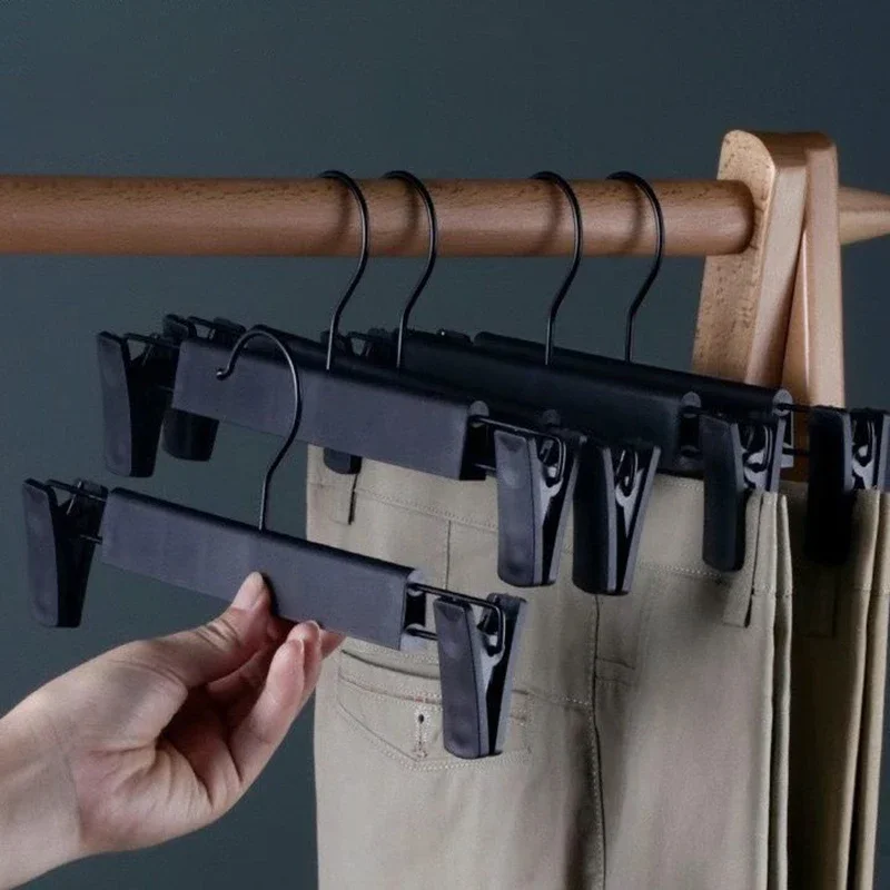 10pcs Frosted Pants Hanger Pants Organizer Clothes Strong Clamp Trouser Rack,Towel JK Skirt Hanger Clip Wardrobe Saves Space