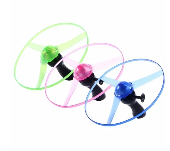 Jouet de vol de fil de nervure Shoous pour les enfants, rotation extérieure, volant, lumière LED, jeu de flash, OVNI, jeux d'apprentissage précoce pour les enfants