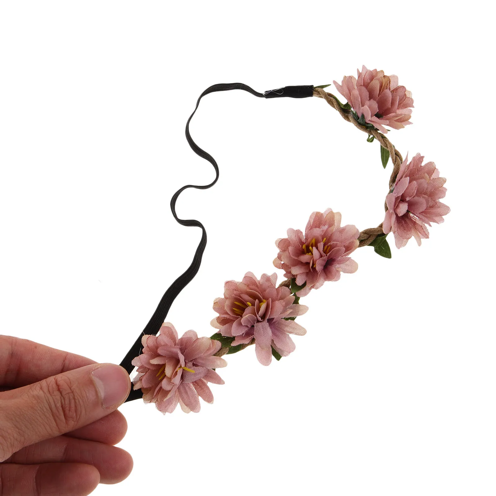 

Набор из 5 женских цветочных повязок на голову с ромашками, изящные и красивые украшения для волос для выступлений, путешествий, фестивалей, фотосессий